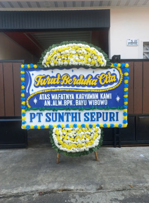 Papan Bunga Duka di Gelam Jaya